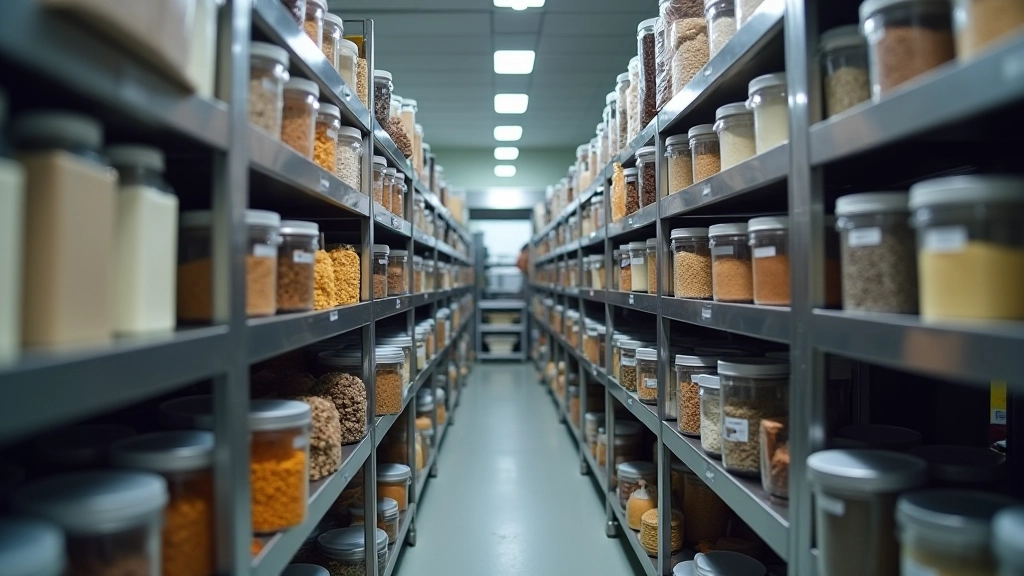 Storage organization in commercial kitchen showing accessibility and workflow